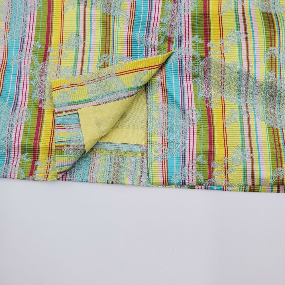 Cynthia Steffe Skirt Womens Size 10 Yellow Stripe Paisley Floral New - Picture 6 of 11